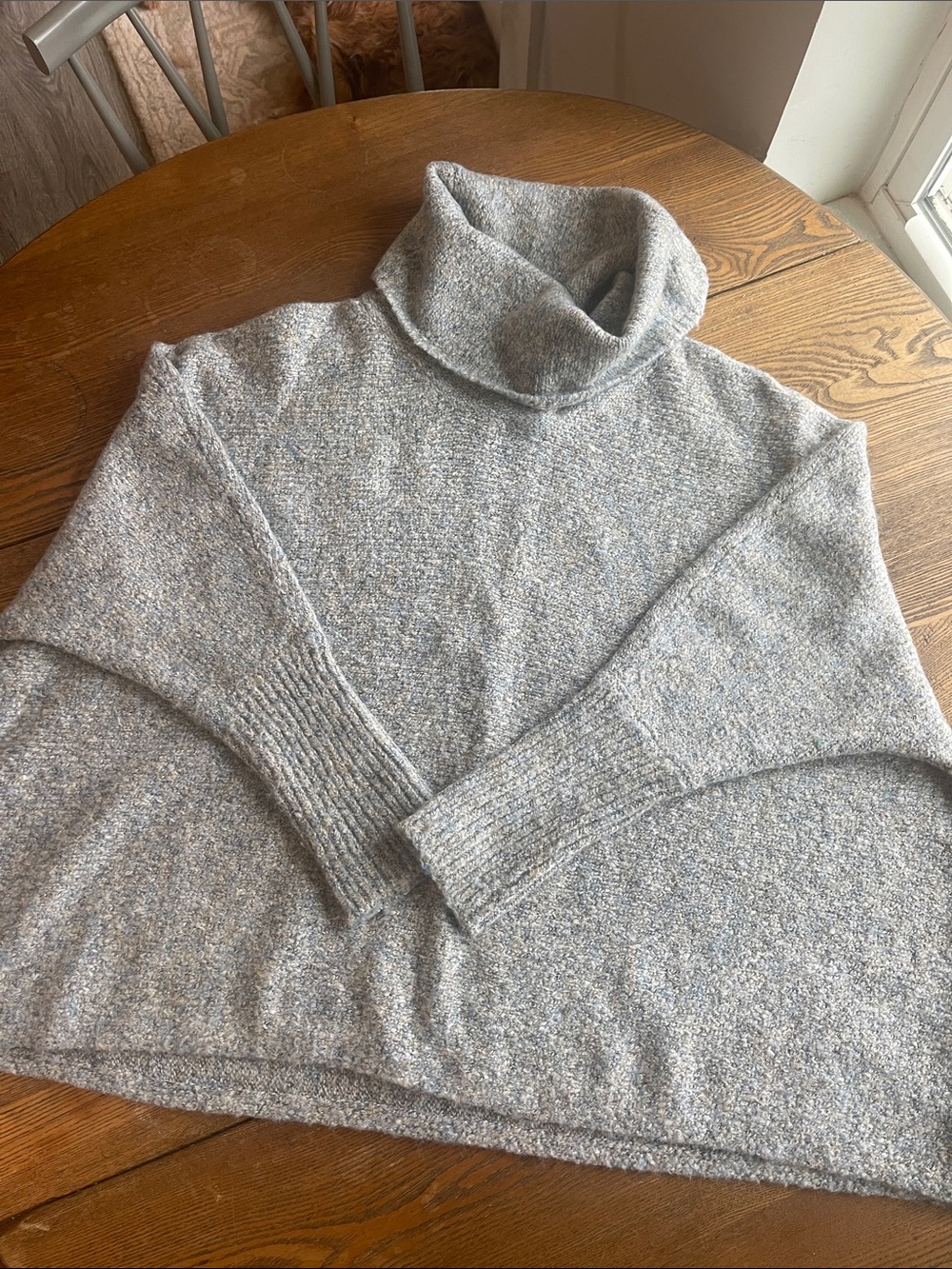 Jessica Simpson Heather Light Gray Cowl Neck Sweater